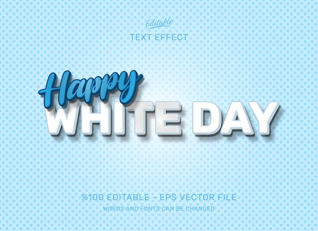 Bearbeitbare happy white day-nachricht