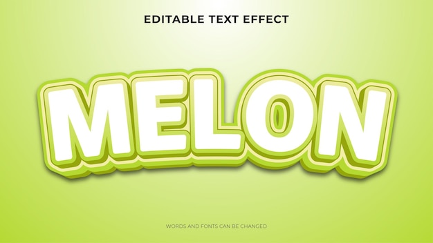 Bearbeitbare melonentext-logo-vorlage