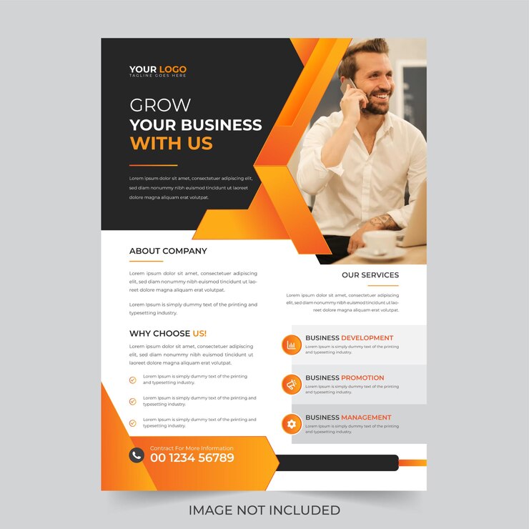 Bearbeitbare professionelle Corporate-Marketing-Business-Flyer-Design-Vektorvorlage