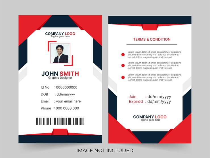 Bearbeitbare professionelle Corporate Modern Abstract ID Card Designvorlage Vektor