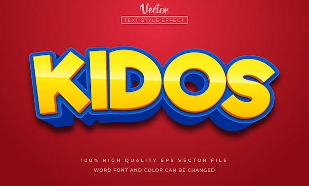 Bearbeitbare Stileffektvorlage für Kidos-Text