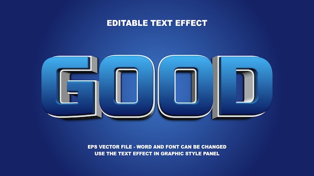 Bearbeitbare Text-Effekt gute 3D-Vektor-Vorlage
