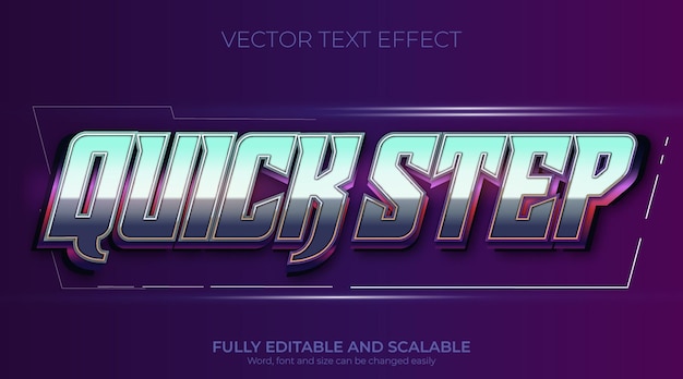 bearbeitbare Texteffekte Schnellschritt-Typographie hellblau violett lila Gradient