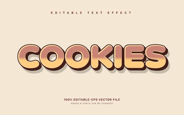 Bearbeitbare Texteffektvorlage für Cookies