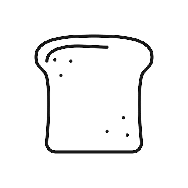 Bearbeitbare Vektorillustration von Icon of Bread Slice, isoliert auf weißem Hintergrund, die für die Präsentationswebsite oder mobile App verwendet wird
