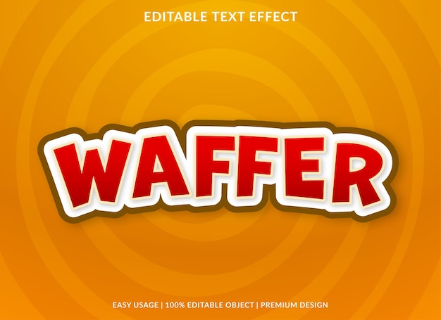 Bearbeitbare vorlage für texteffekte mit abstraktem schriftstil zur verwendung für typografie, marke und logo