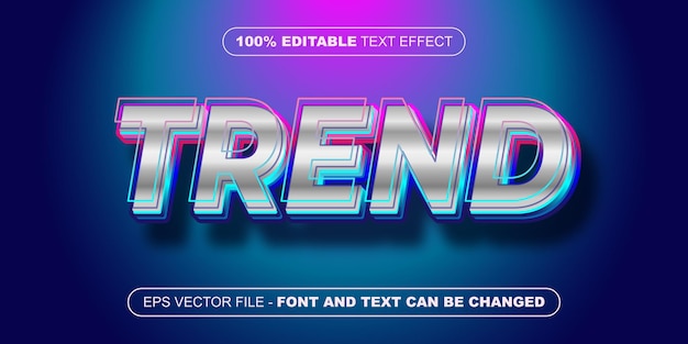 Bearbeitbarer 3D-Texteffekt im Trend
