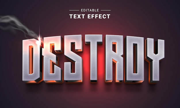 Bearbeitbarer 3D-Texteffekt-Vektorgrafikstil
