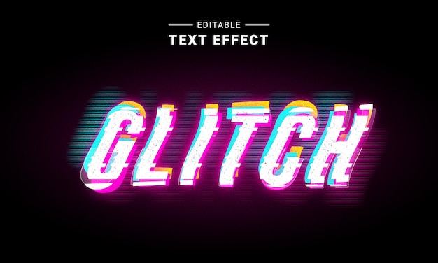 Bearbeitbarer Glitch-Texteffekt Daten-Glitch-Typografie