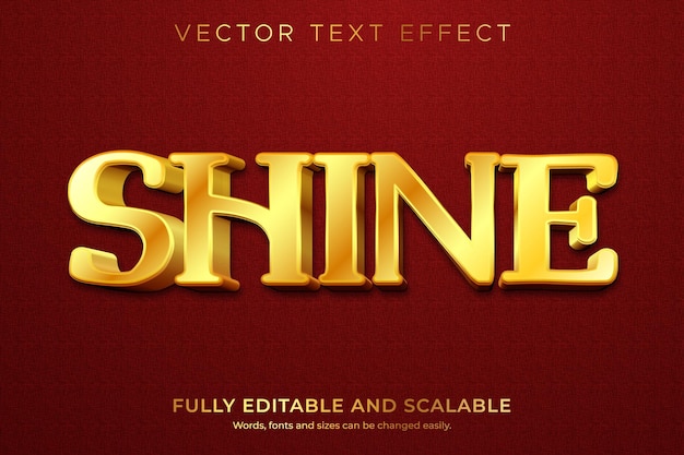 Bearbeitbarer Gold-Text-Effekt