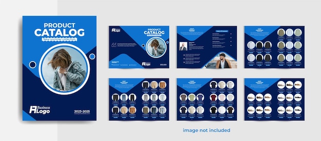 Bearbeitbarer Modeproduktkatalog-Design