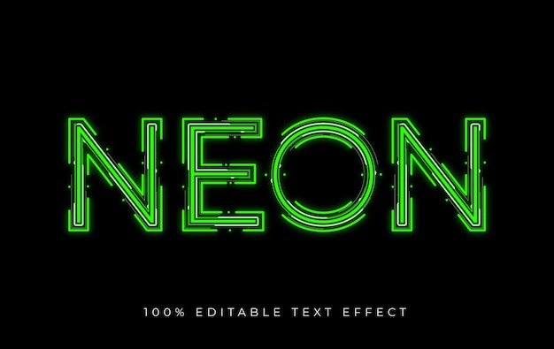 Bearbeitbarer neon-texteffekt