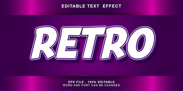 Vektor bearbeitbarer retro-texteffekt