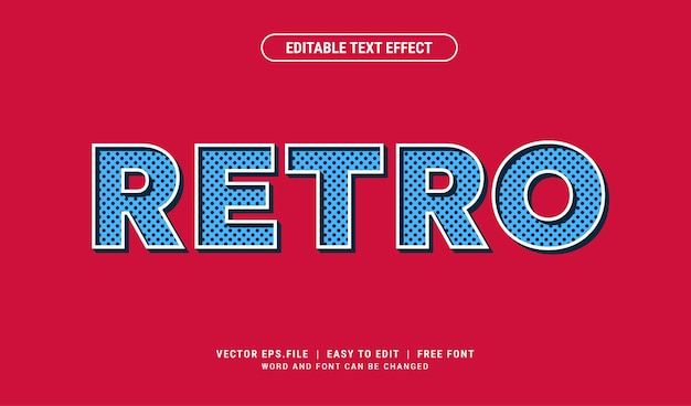 Bearbeitbarer Stil des Retro-Texteffekts