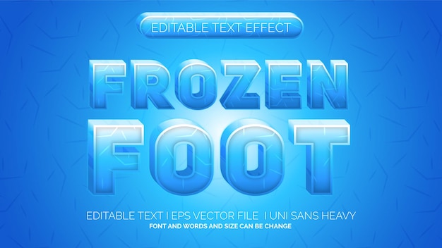 Bearbeitbarer Text Blauer Frozen Foot