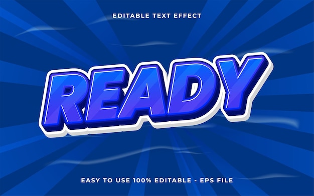 Bearbeitbarer Text-Effekt Bereit 3D-Cartoon-Vorlage-Stil Premium-Vektor