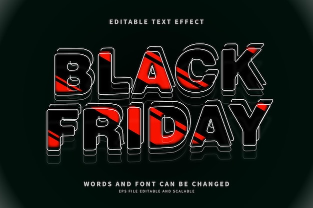 Bearbeitbarer Text-Effekt der Black Friday-Veranstaltungen