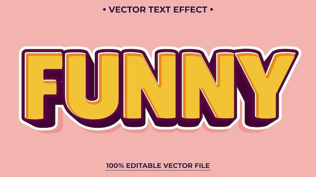 Bearbeitbarer Text-Effekt lustiger 3D-Cartoon-Vorlage-Stil Premium-Vektor