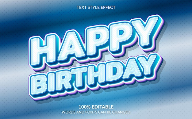 Bearbeitbarer texteffekt alles gute zum geburtstag textstil