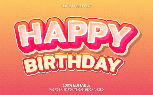 Bearbeitbarer texteffekt alles gute zum geburtstag textstil