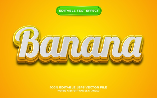 Bearbeitbarer Texteffekt der Banane