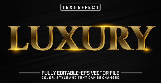 Bearbeitbarer Texteffekt Design im Luxus-Textstil