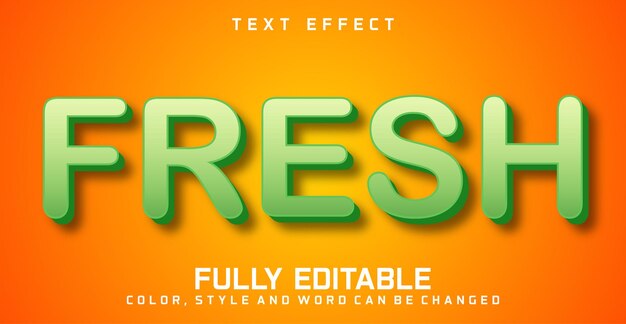 Bearbeitbarer Texteffekt Frischer Text bearbeitbarer Stileffekt