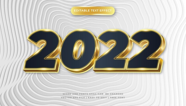 Bearbeitbarer Texteffekt Frohes neues Jahr 2022