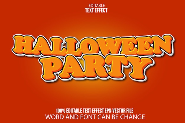 Bearbeitbarer Texteffekt für Halloween-Party im Cartoon-Stil