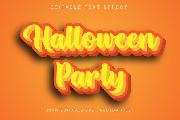 Bearbeitbarer Texteffekt für Halloween-Party im Cartoon-Stil