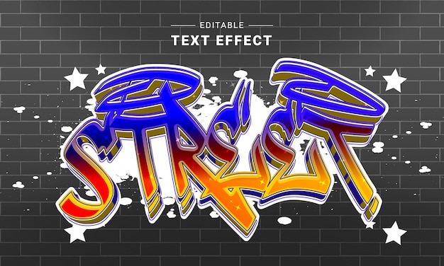 Bearbeitbarer Texteffekt für Illustrator