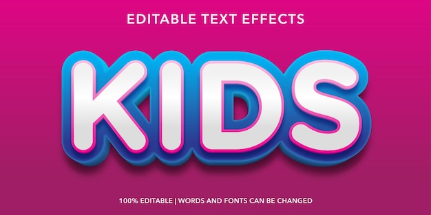 Bearbeitbarer Texteffekt für Kinder