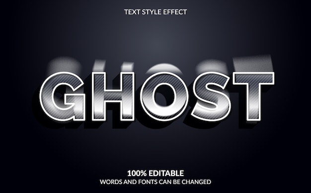 Bearbeitbarer texteffekt, ghost text style