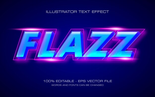 Bearbeitbarer Texteffekt, Illustrationen im Flazz-Stil