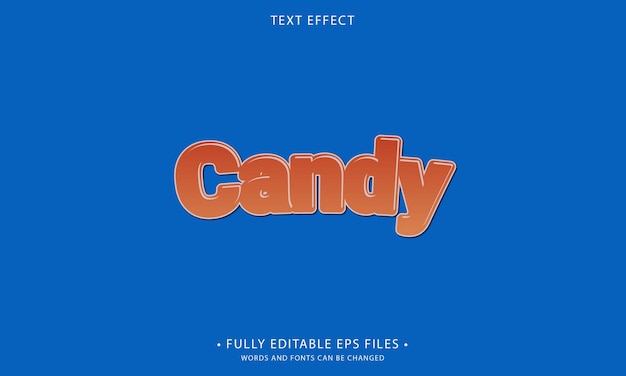 Bearbeitbarer texteffekt im candy-stil