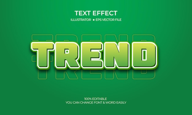 Bearbeitbarer Texteffekt im modernen Trendstil