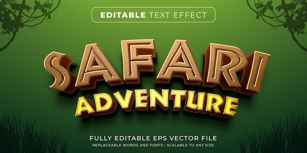 Bearbeitbarer Texteffekt im Safari-Spielstil