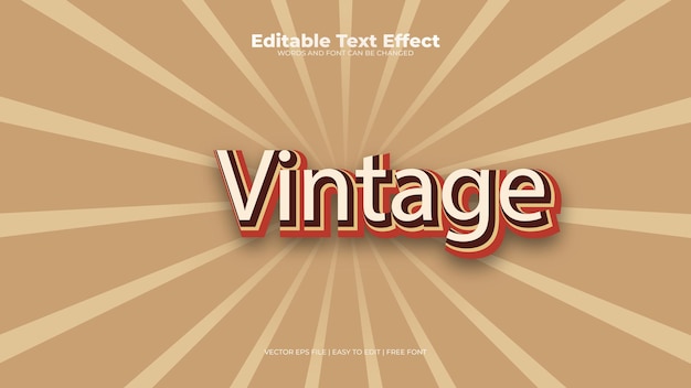 Bearbeitbarer Texteffekt im Vintage-Creme-Comic