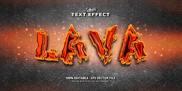 Bearbeitbarer Texteffekt, Lavatext