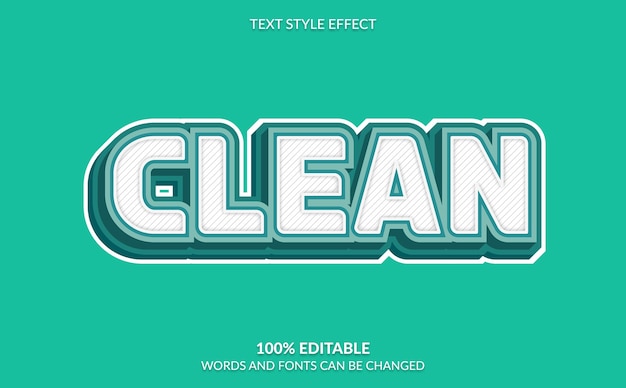 Bearbeitbarer Texteffekt, moderner kühner und sauberer Textstil