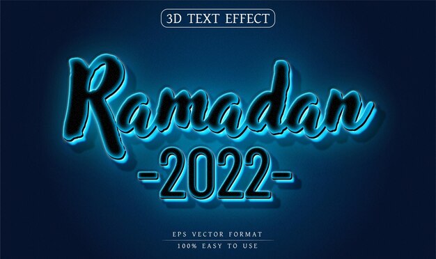 Bearbeitbarer texteffekt ramadan kareem textstil