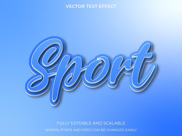Bearbeitbarer texteffekt sport 3d-schriftart