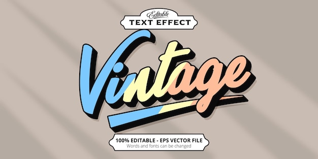 Bearbeitbarer Texteffekt, Vintage-Text