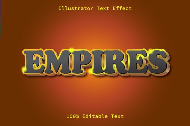 Bearbeitbarer texteffekt von empires