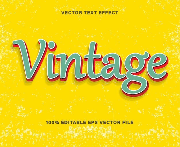 Bearbeitbarer Texteffekt-Vorlagenstil im Vintage-Stil