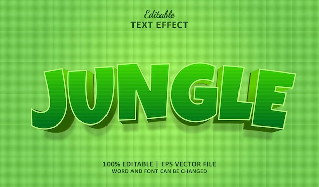 Bearbeitbarer Texteffektstil Dschungel