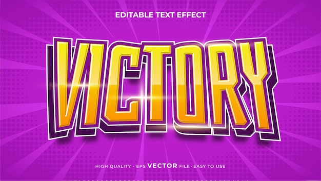 Vektor bearbeitbarer textstil-effekt für die videospielkonsole