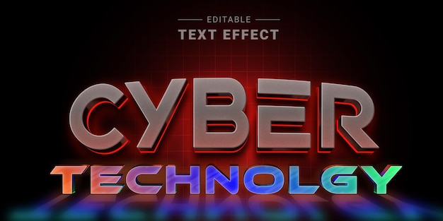Bearbeitbarer Textstil-Effekt Leuchtendes Textstil-Design Hintergrundbeleuchtung Neon-Text