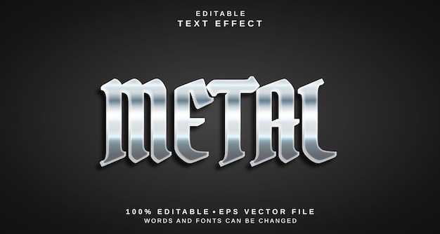 Bearbeitbarer Textstil-Effekt Metall-Textstil-Design