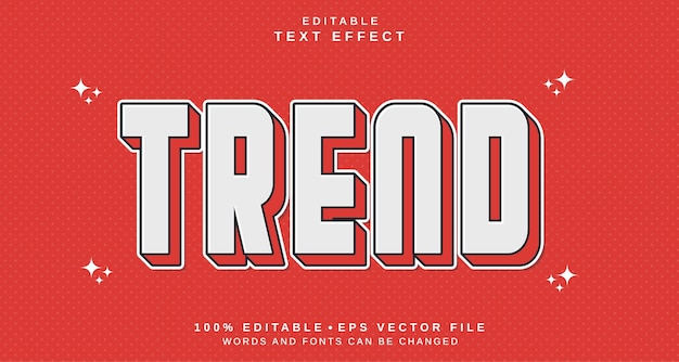 Bearbeitbarer Textstil-Effekt Trend-Textstil-Thema